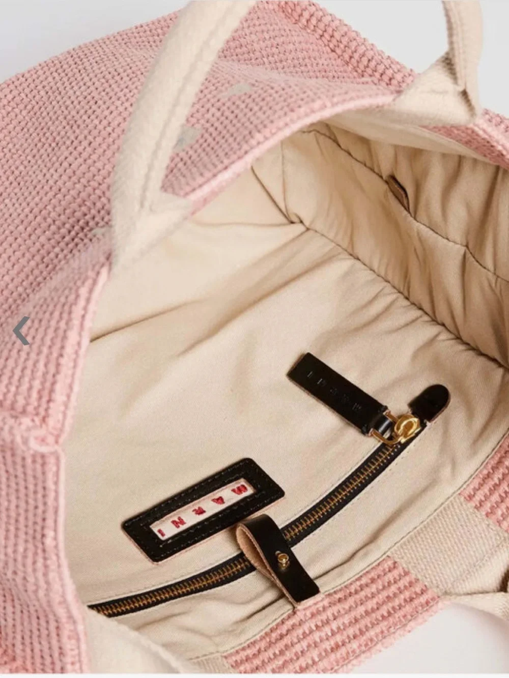 MARNI Woven Pink Tote Bag - Women's Casual Shoulder Bag - Picture 8 of 15